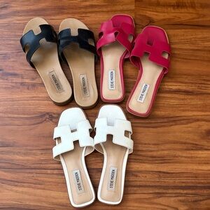 Bundle Steve Madden Women's Sandals - Black, Fucsia, and White